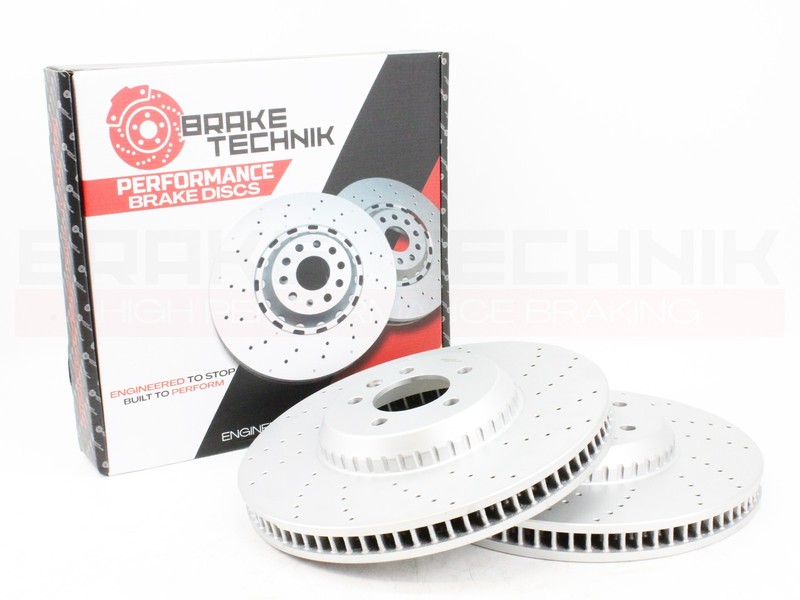 FOR RANGE ROVER SPORT D300 L461 PERFORMANCE DRILLED FRONT BRAKE DISCS PAIR 380MM gallery