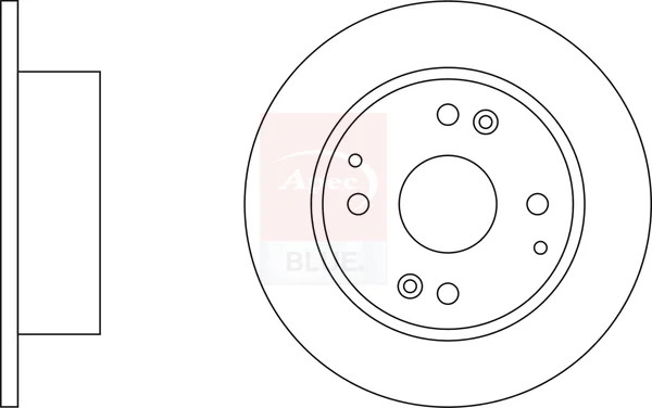 2x Brake Discs Pair Solid Rear 260mm SDK6426 Apec Blue Set 42510S10E00 Quality