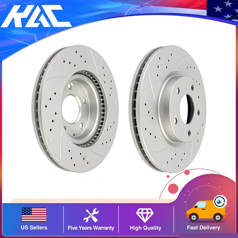 Front 11.7″ Drilled Slotted Brake Rotors for 2013 2014 2015 Mazda CX-5 Set of 2