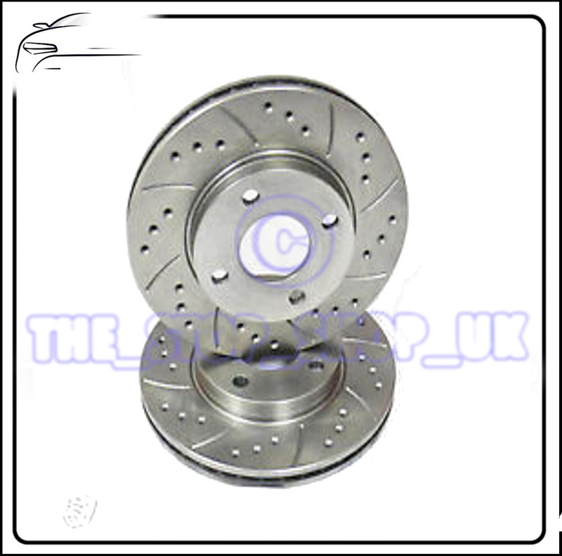 Performance Drilled & Grooved Front Brake Discs to fit Ford Transit 06- 300mm