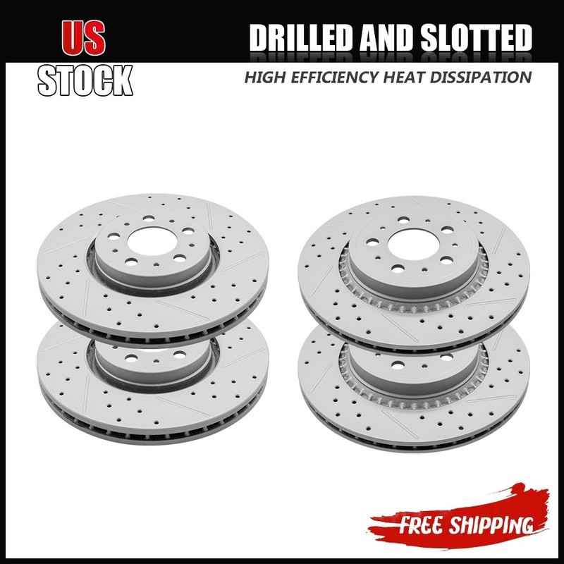 Front And Rear Disc Brake Rotors Set for 2003 – 2013 2014 Volvo XC90