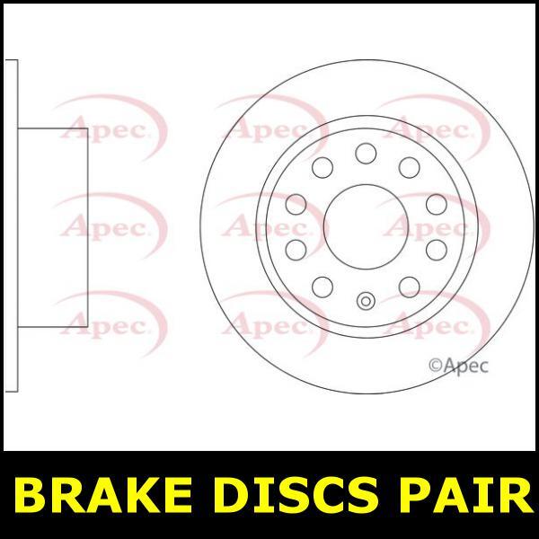 Brake Discs Pair Rear FOR SKODA OCTAVIA 5E 1.4 14->20 CHOICE1/2 Petrol Apec gallery