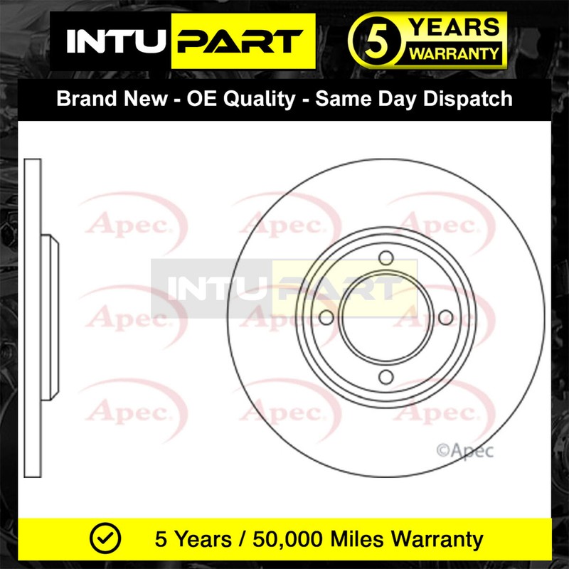 Fits Ford Capri Escort 1.6 2.0 IntuPart Front Brake Disc 1170614