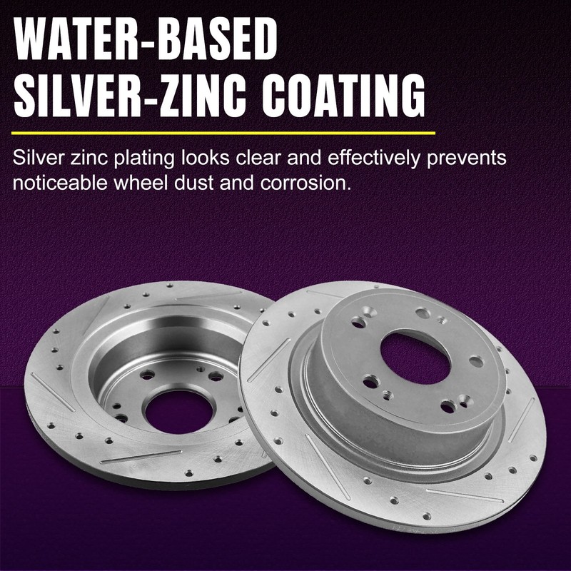 Front Rear Drilled Brake Rotors Kit for 2009 - 2015 Pilot 2010 - 2013 ZDX gallery