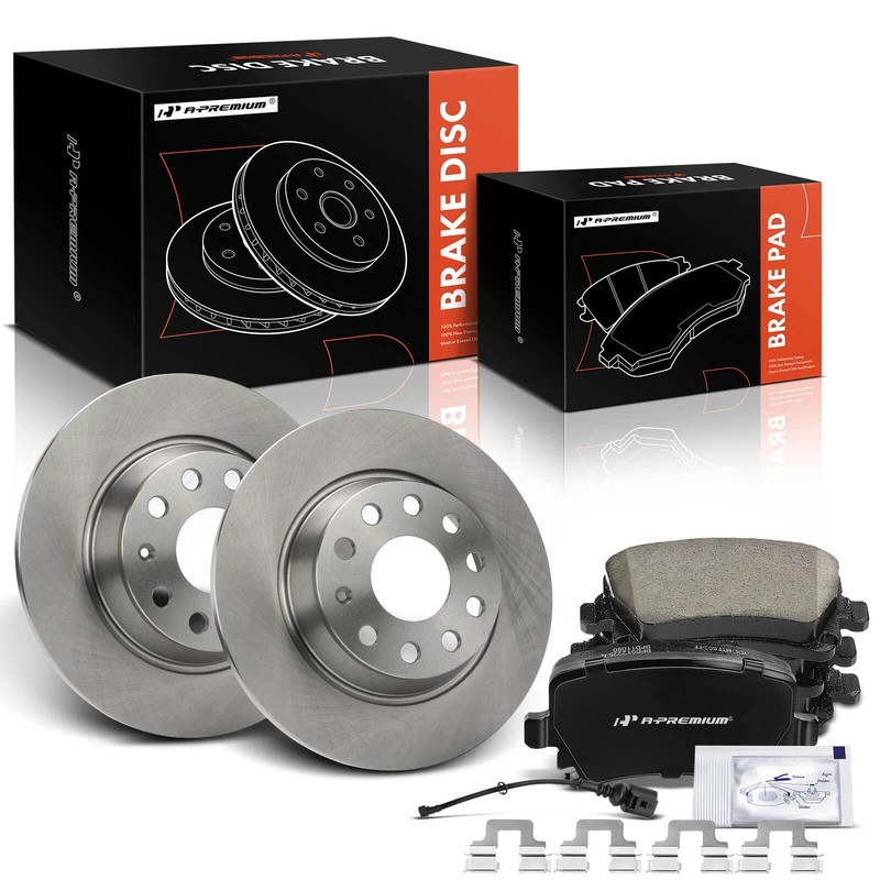 A-Premium Rear Disc Brake Rotors & Ceramic Pads for Volkswagen Jetta 2010 Passat gallery