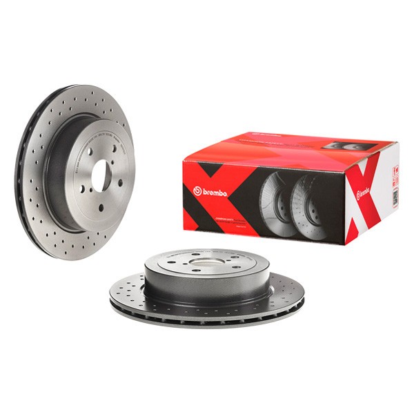 For Subaru Impreza 05-07 Brake Rotor Premium Xtra Cross Drilled UV Coated