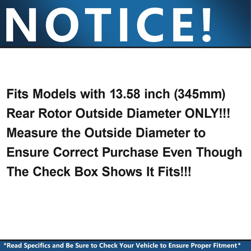 345mm Rear Drilled Rotors + Ceramic Brake Pads for Toyota Sequoia Tundra LX570 gallery