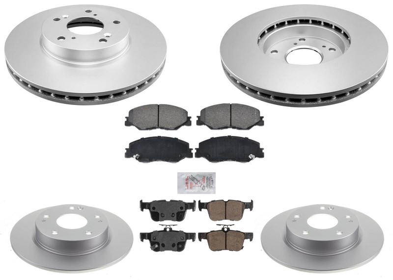 Ceramic Brake Pads & Coated Disc Brake Rotors For Honda Civic 2022 2023 2024