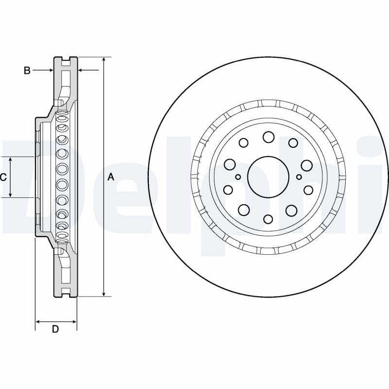 DELPHI BG9187C Brake Disc for LEXUS