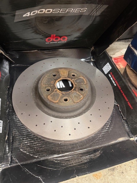 26300VA000 SUBARU WRX 6 PISTON TYPE FRONT BRAKE DISC PAIR ROTORS GENUINE MACHIN