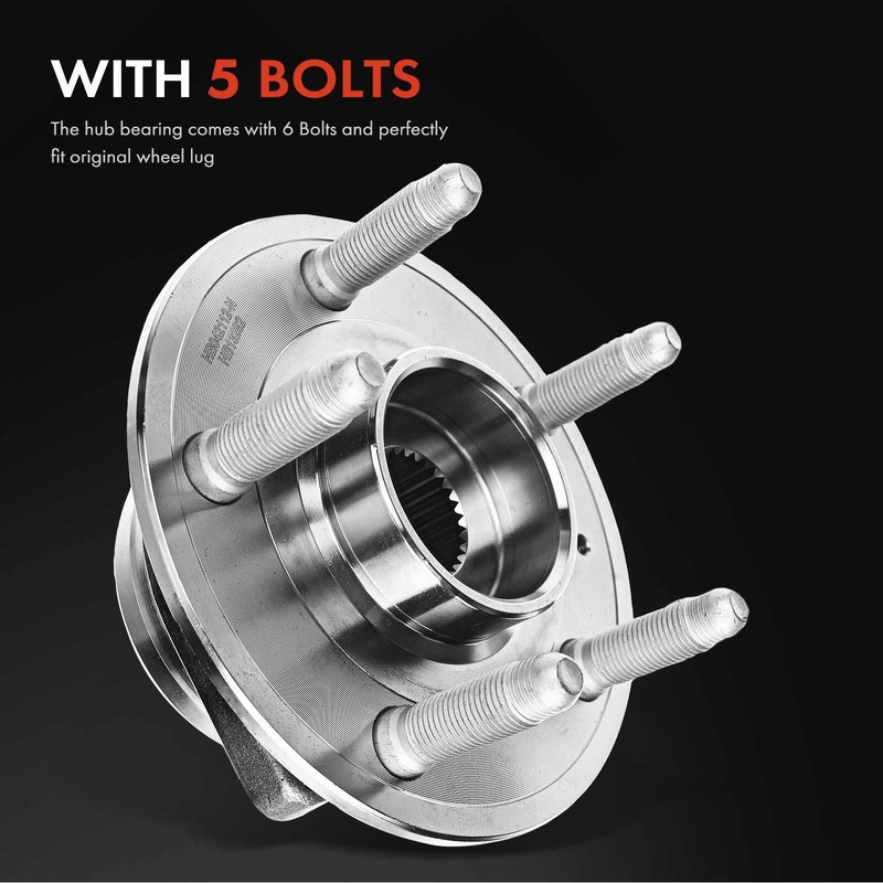 Rear Drilled Brake Rotor & Pads + Hub Bearing for Chevrolet Impala Cadillac XTS gallery