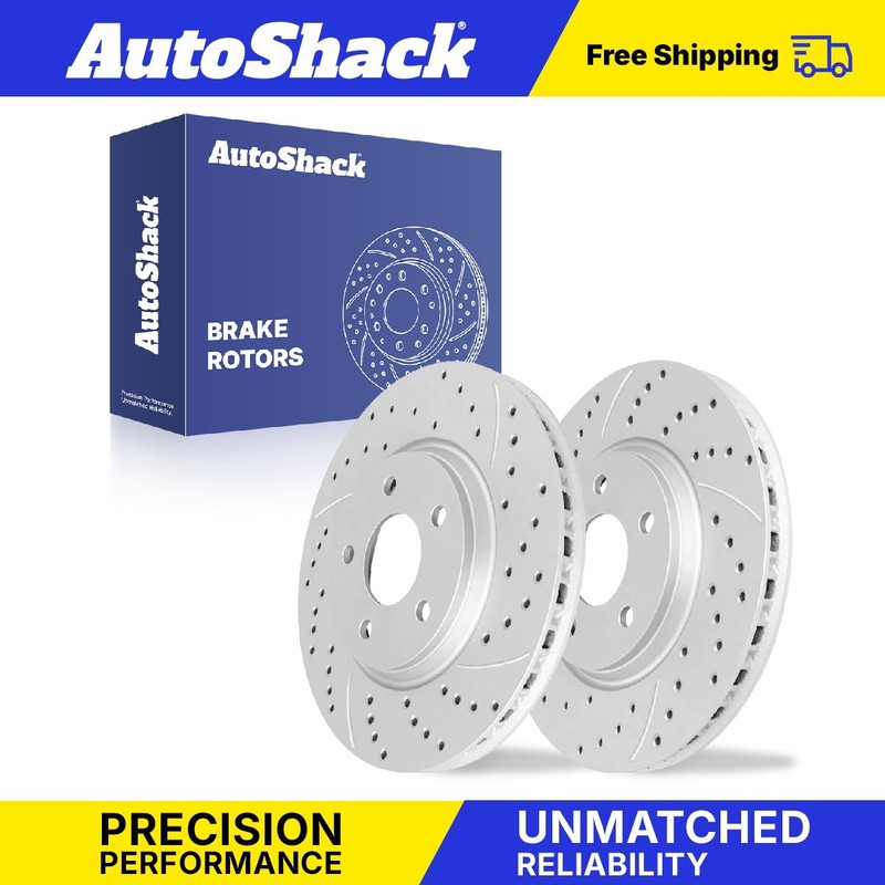 Front Drilled Slotted Brake Rotors Pair for Chevrolet, Malibu 2004-2012