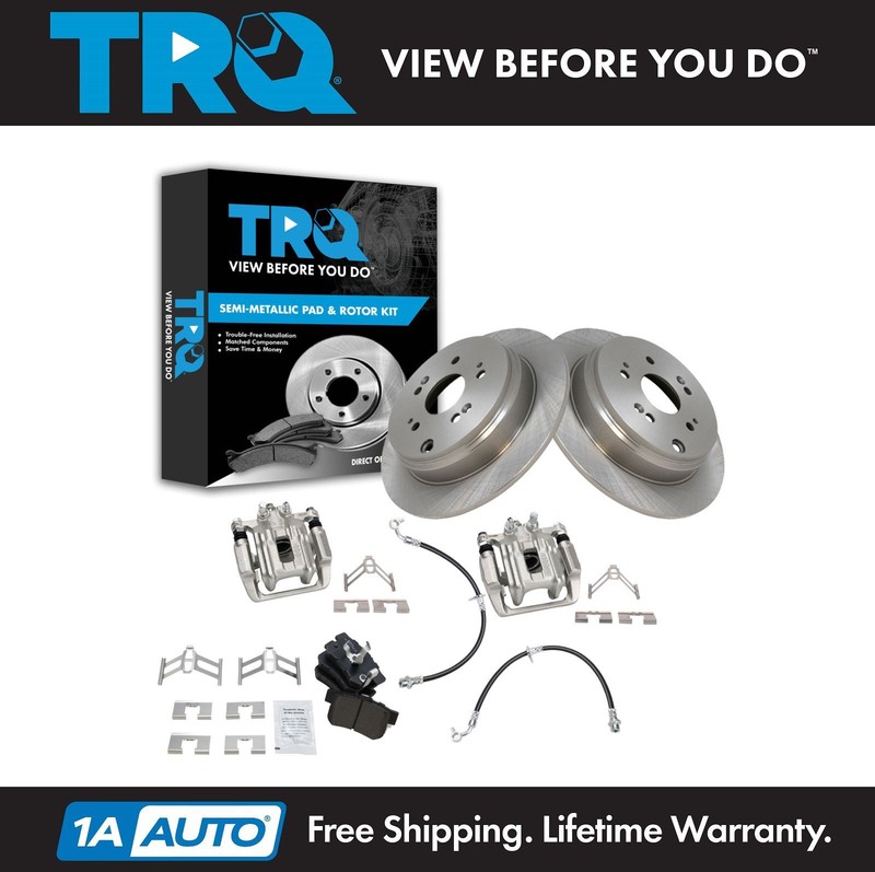 TRQ Rear Brake Pad & Rotor Kit Fits 2007-2011 Honda CR-V