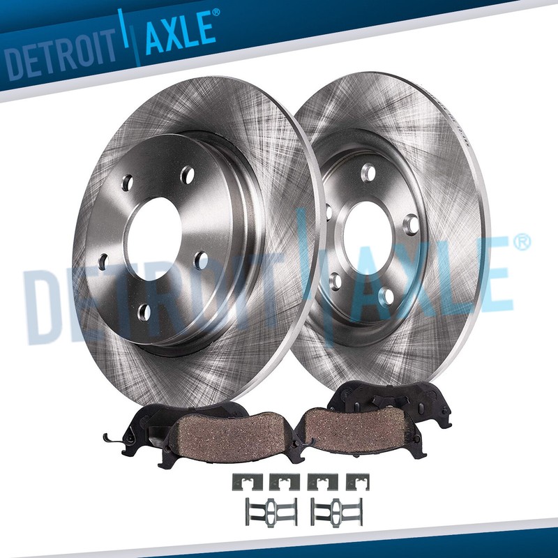 Rear Disc Brake Rotors + Brake Pads for 2002 2003 2004 Honda CR-V Brake Rotors
