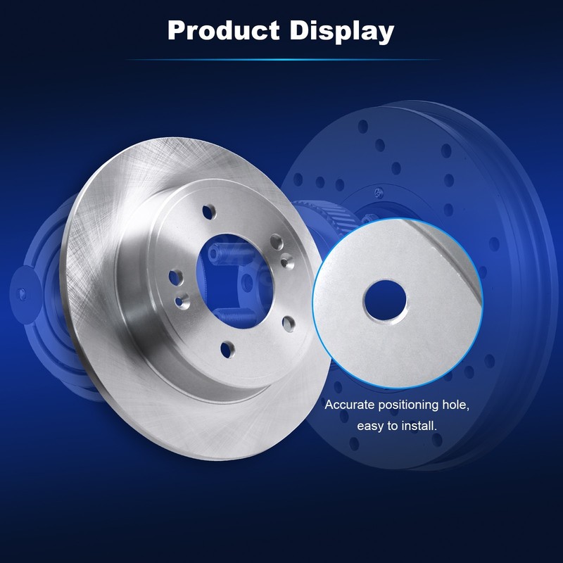 For 2011-2023 Hyundai Elantra Veloster Kia Forte Forte5 Seltos Rear Brake Rotor gallery