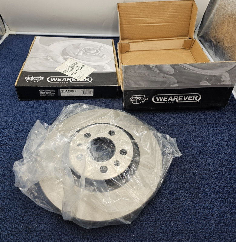 (QTY 2) WearEver YH145239 Front Disc Brake Rotor for 1997-2010 Volkswagen Beetle