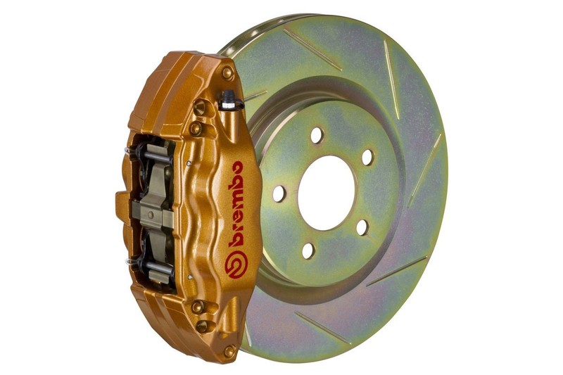 Brembo GT Brake Kit Front 4 Piston Gold Slotted 326×30 1-Piece For 15+ WRX VA