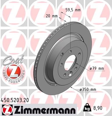 Zimmermann 450.5203.20 Brake Disc for Land Rover gallery