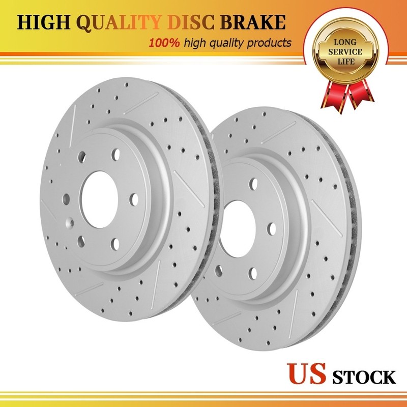 Front Drilled Disc Brake Rotors for Chevy Traverse Enclave GMC Acadia Outlook