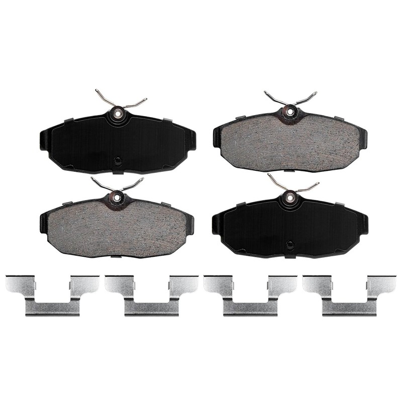 8pc Front & Rear Drilled Rotors Ceramic Brake Pads for 2007 - 2011 Ford Mustang gallery