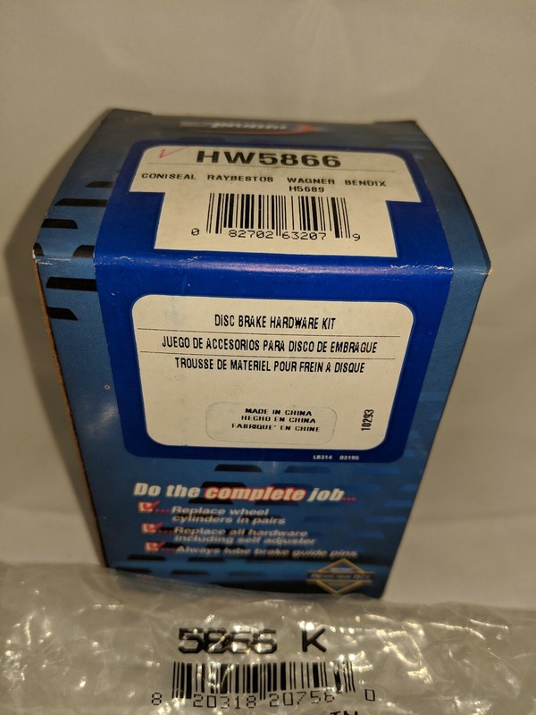 Pronto Disc Brake Hardware Kit Front HW5866, New, Sealed in Bag gallery