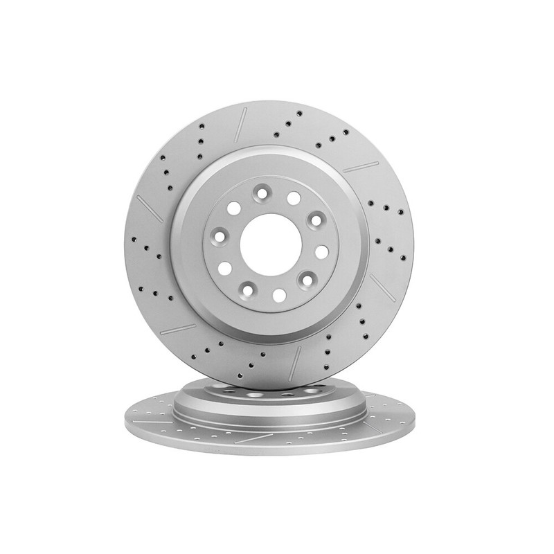 Rear Drilled Disc Rotors+Ceramic Brake Pads for 2010 2011 2012 -2019 Ford Taurus gallery
