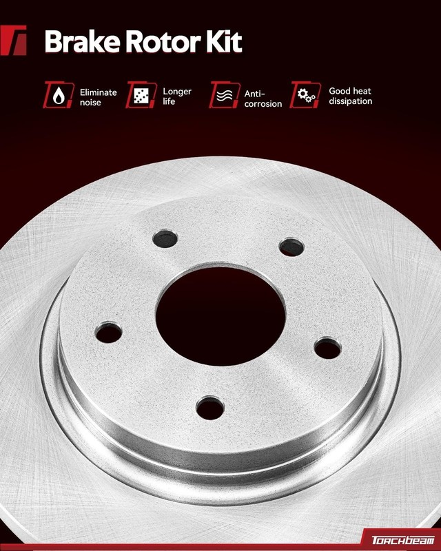 Rear Brake Kit - Disc Rotors & Ceramic Pads for 2010-2013 Forte Koup/Forte, 6pcs gallery