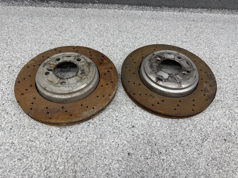08-13 BMW E90 E92 E93 M3 Rear Brakes Rotors 2283803 2283804