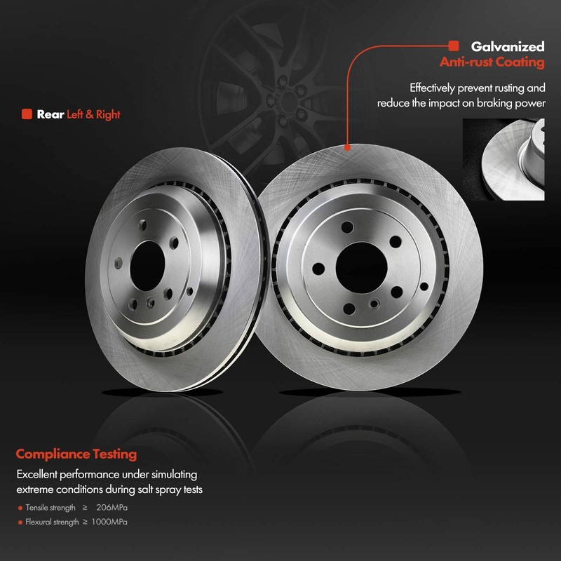 Disc Rotors & Ceramic Pads+Caliper for Mercedes-Benz W164 ML320 R350 R500 Rear gallery