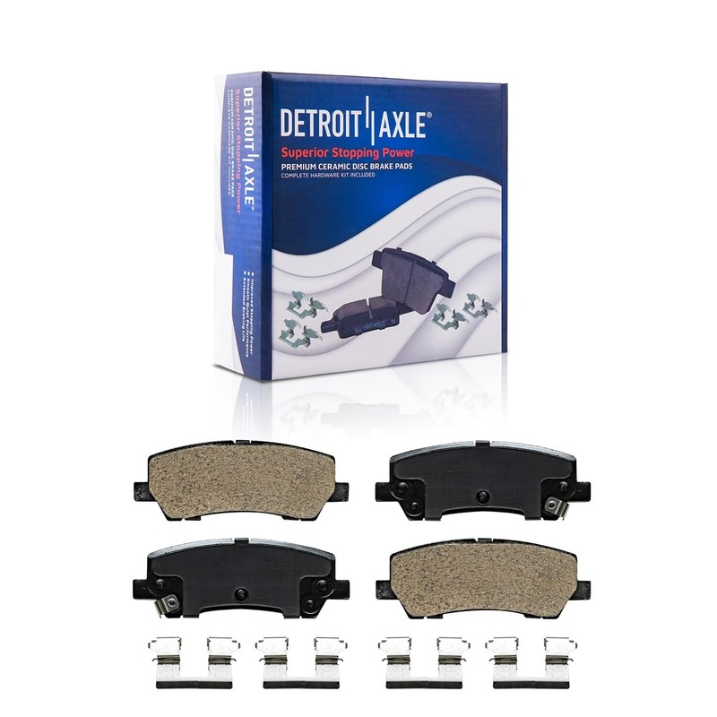 8pc Front Rear Drilled Disc Brake Rotors Brake Pads for 2015 - 2018 Ford Mustang gallery