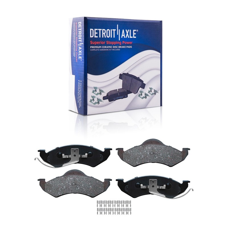 6-Lug Front Drilled & Slotted Brake Rotors + Brake Pads for Dodge Durango Dakota gallery