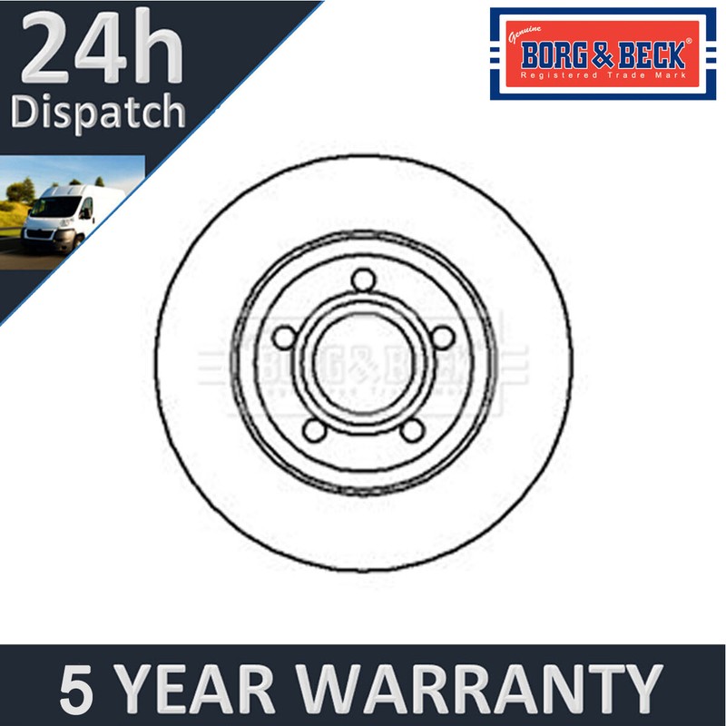 Fits Audi A4 1994-1997 1.6 1.9 TDi 1x Brake Disc Front Borg & Beck