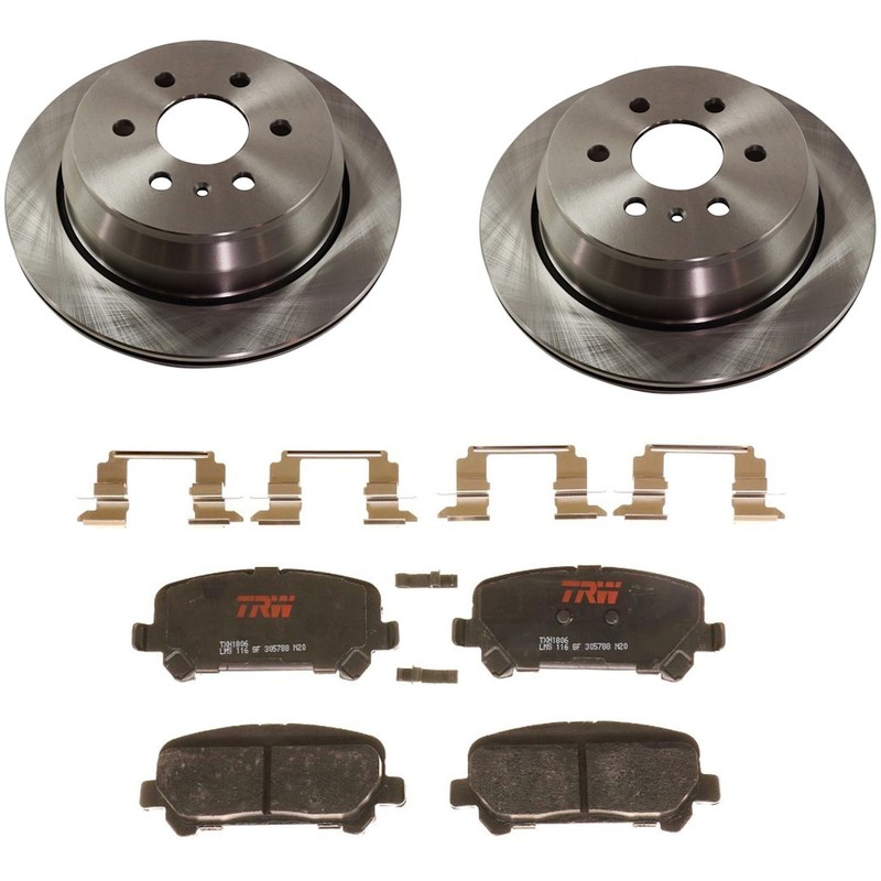 KIT-TRW101221-705 TRW 2-Wheel Set Brake Disc and Pad Kits Rear for Chevy Canyon
