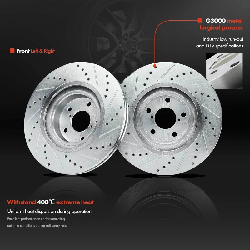 Front Drilled Brake Rotor & Ceramic Brake Pad for Subaru Forester Impreza Legacy gallery