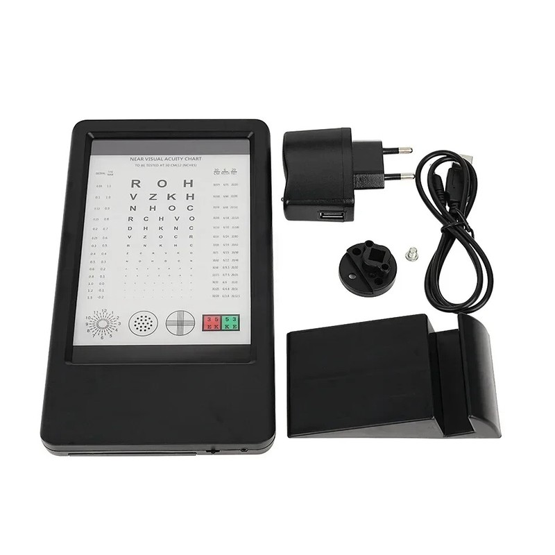 Rechargeable 30cm Myopia Tester Chart with AC Adapter Double Sided Display gallery