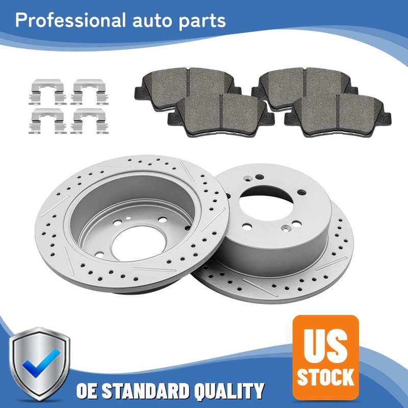10.31 inch Rear Brake Disc Rotors + Ceramic Brake Pads For 2010 – 2013 Kia Soul
