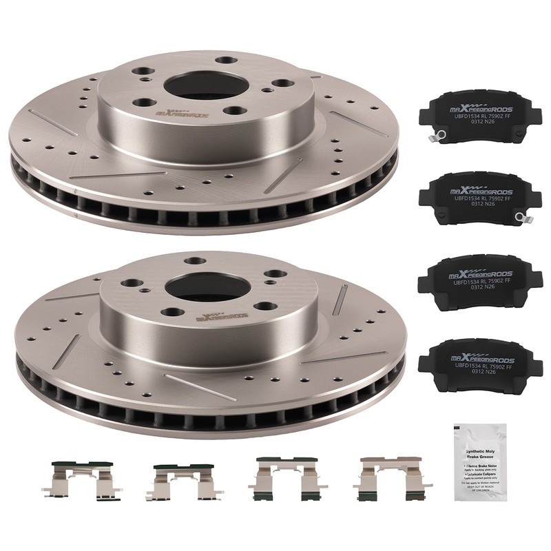 255mm Front Brake Rotors and Pads Set for Toyota Prius 2004-2009 S31377 D822