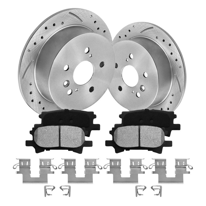 11.3in Rear Brake Rotors Pads Fits Toyota Highlander Lexus RX330 RX350 RX400