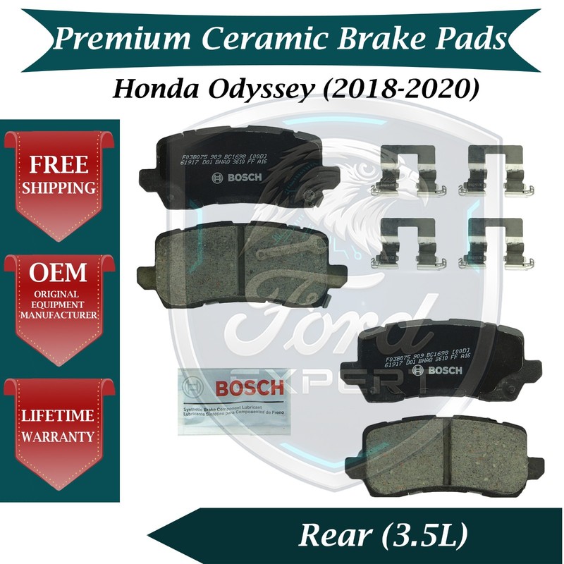 Bosch OEM Rear Ceramic Brake Pads Kit For 2018-2020 Honda Odyssey 9 Yr Warranty