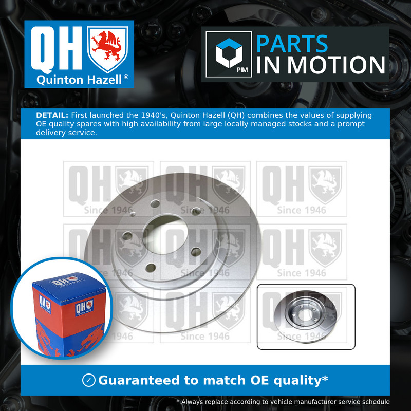 2x Brake Discs Pair Solid Rear 278mm BDC6125 Quinton Hazell Set GHT226251 New