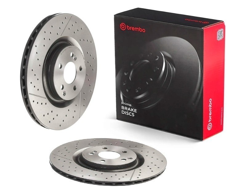Brembo 09.D339.11 Prime UV Coated Drill/Grooved PVT Brake Rotors – Rear Pair