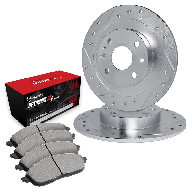 WGUN1-07002 R1 Concepts Brake Disc and Pad Kits 2-Wheel Set Front for X19 X-1/9