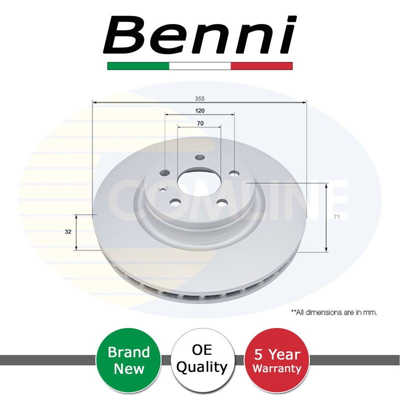 Brake Disc Front Benni Fits Tesla Model S X Electric + Other Models #1