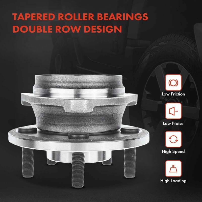 Front Disc Brake Rotors & Ceramic Pads + Wheel Hub for Jeep Cherokee TJ Wrangler gallery