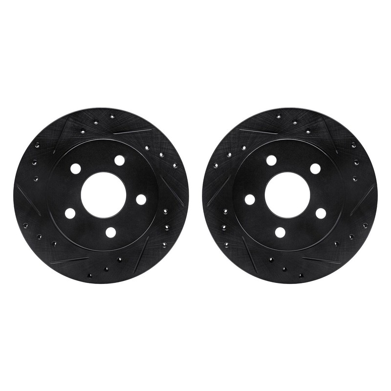 For Ford Thunderbird 93-97 R1 Concepts Drilled & Slotted Rear Brake Rotor Set