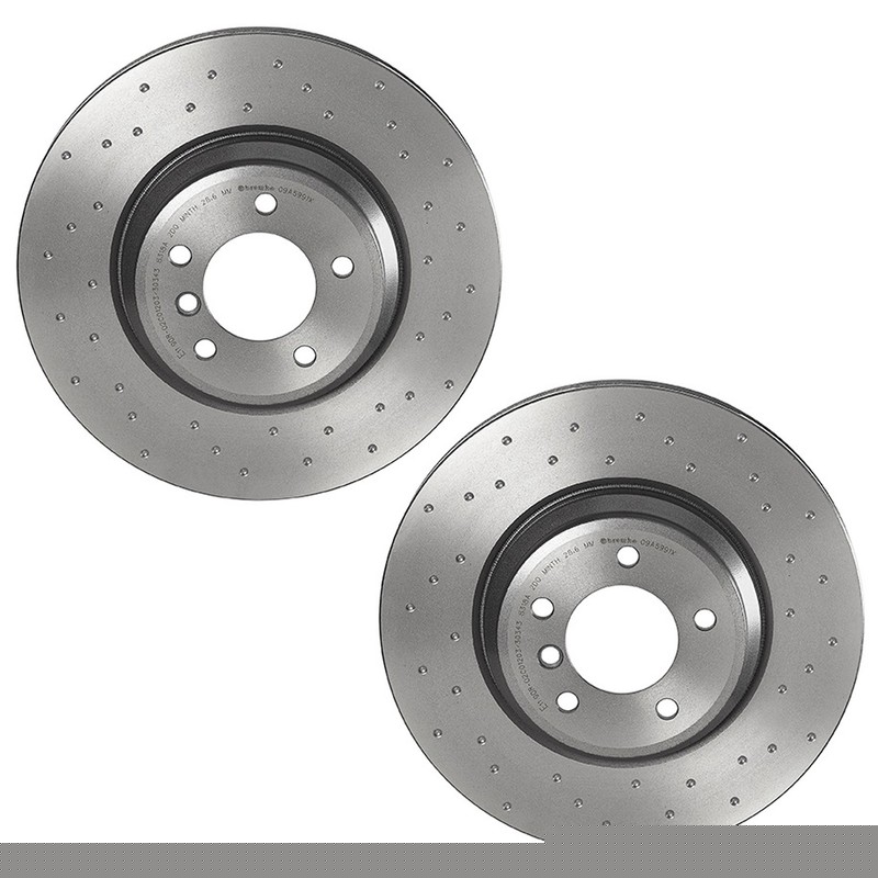 Brembo Xtra Pair Set 2 Front Drilled Disc Brake Rotors for BMW E84 E90 E92 E93