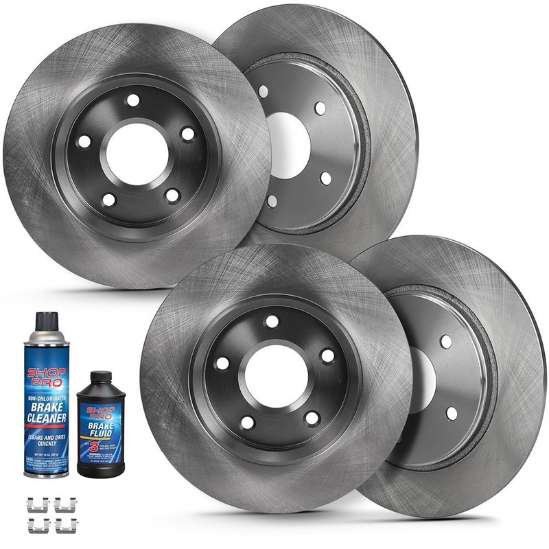 Front And Rear Brake Disc Rotors Slotted For 2009 2010-2013 Dodge Journey 2.4L