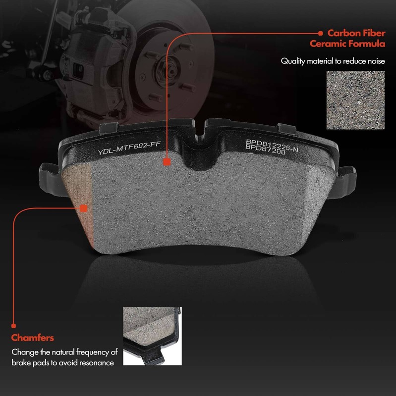 Drilled Brake Rotors & Ceramic Brake Pad for Mercedes-Benz C320 W203 2003 Front gallery