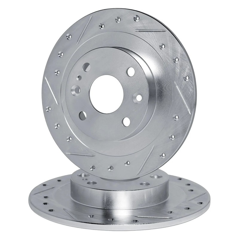 For Volvo 850 93-95 R1 Concepts Drilled & Slotted Rear Brake Rotor Set