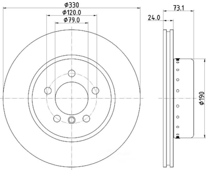 Disc Brake Rotor-sDrive35i Hella-PAGID 355120761 fits 11-12 BMW Z4 gallery